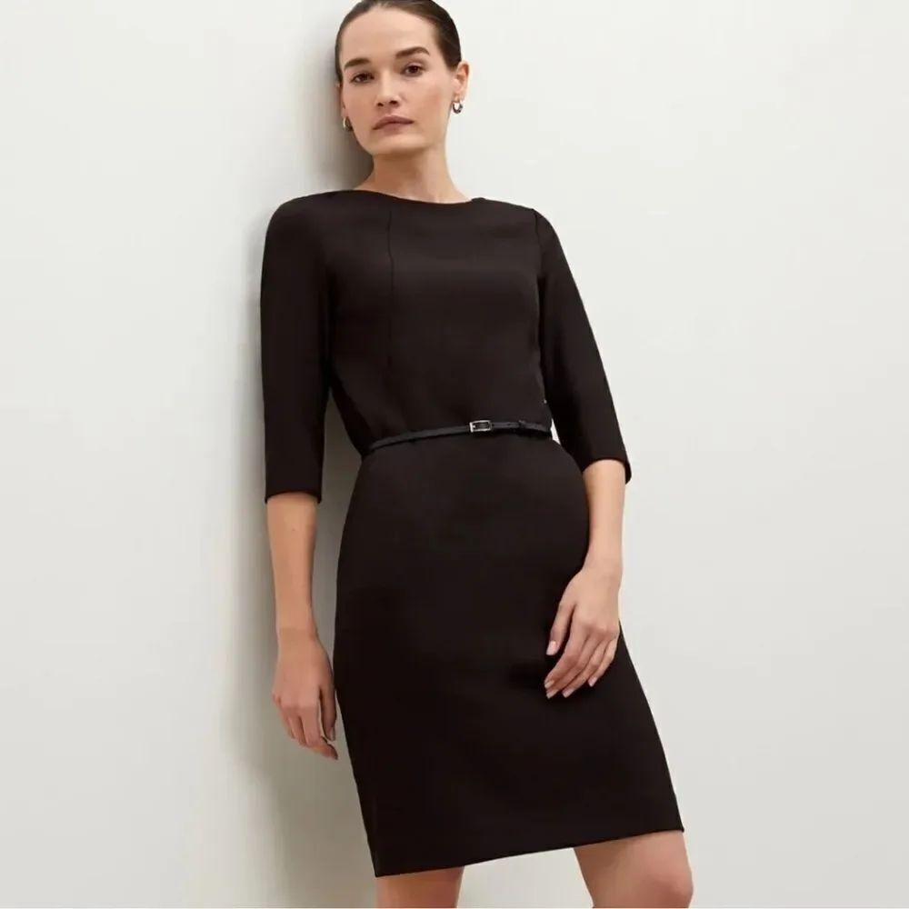 MM Lafleur Etsuko WonderTex Sheath Professional Dress Size 8 Pockets NO BELT